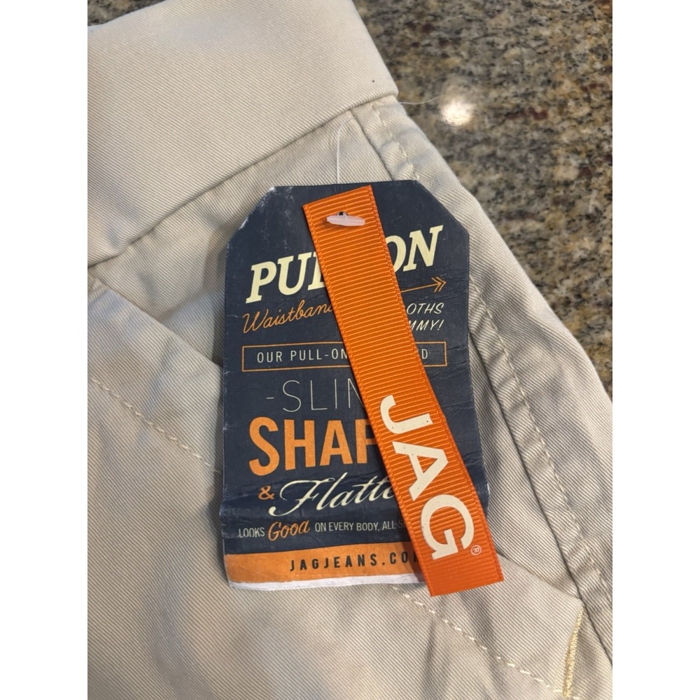 NWT Jag Jeans Womens Beige Twill Gracie‎ 8" Pull On Shorts Size 16W JE2638331 - Picture 2 of 9